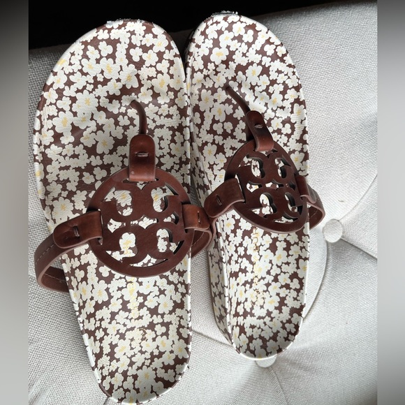 Brown Floral Women's Sandals - Picture 1 of 4